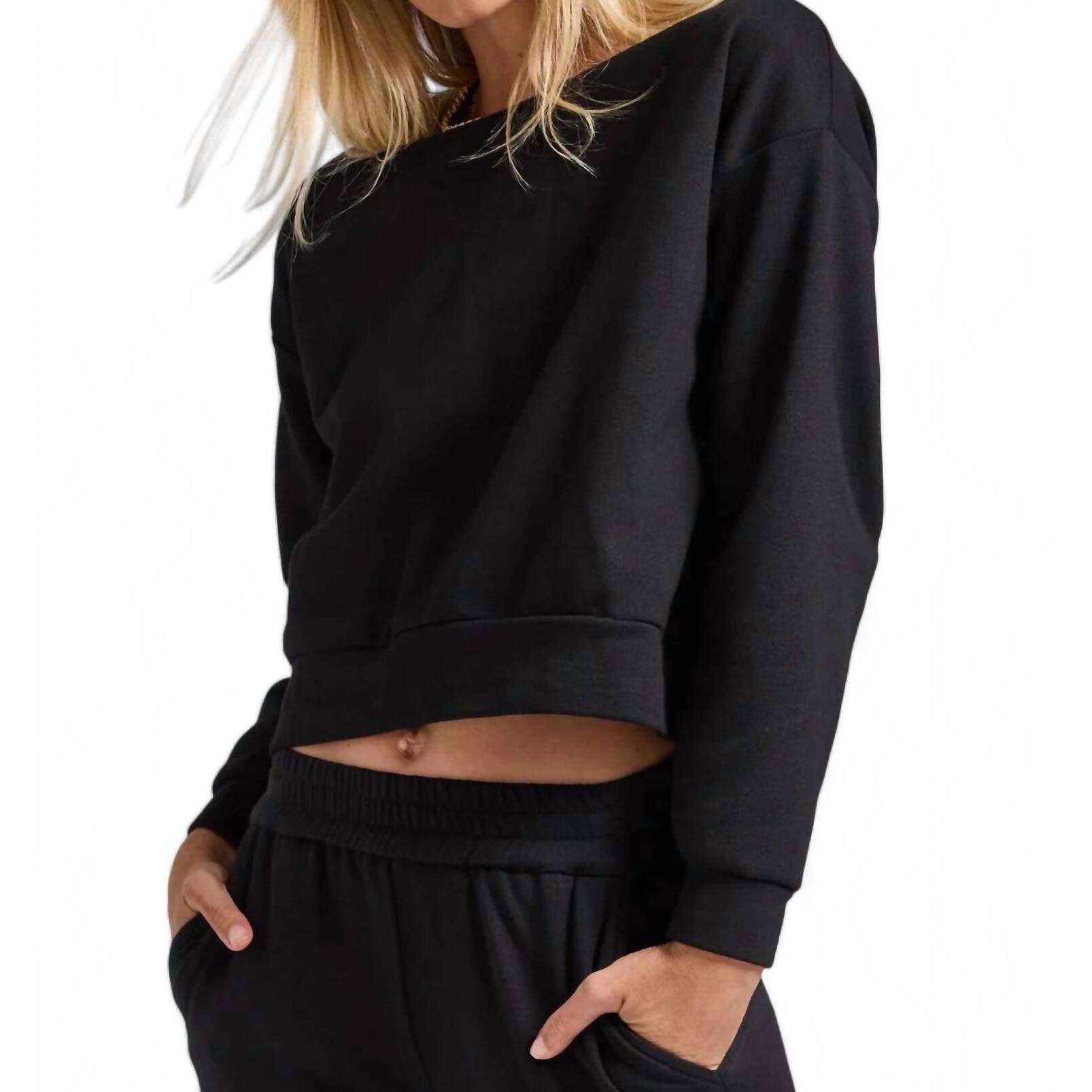 New Generation Love Collina Chain Sweatshirt In Black